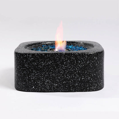 17'' Square Portable Tabletop Fire Pit Bowl - Table Top Rubbing Alcohol Fireplace Indoor Outdoor Decor Mini Fire Pit Long Time Burning and Smokeless Birthday Gifts, Black