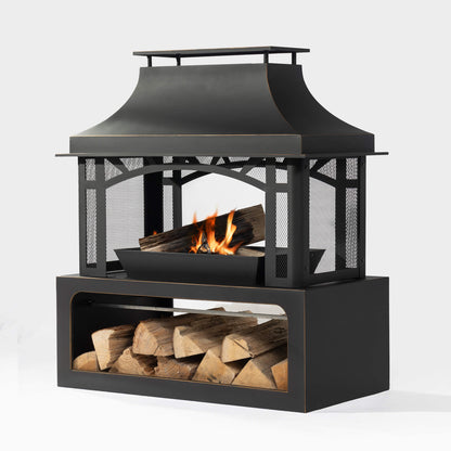 40'' Outdoor Wood-burning Fireplace