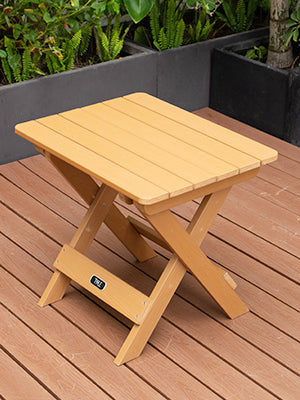 Foldable wooden garden discount table